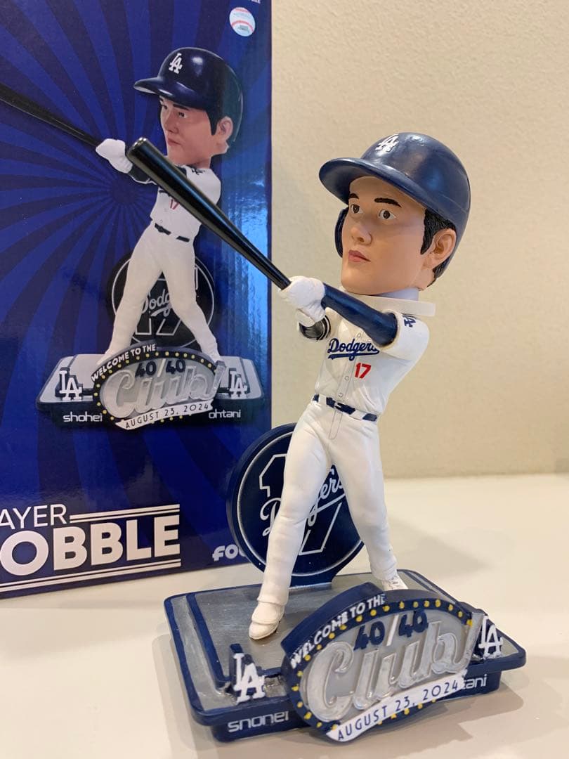 大谷翔平　ロサンゼルス・ドジャース ボブルヘッド 17 40/40 記念 世界517個限定】ロサンゼルス市認定 大谷デー ボブルヘッド 大谷翔平