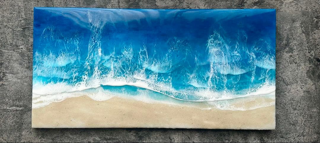 60×30cm レジンアート 海の風景 60×30cm レジンアート 海の風景 60×30cm レジンアート 海の風景 fit