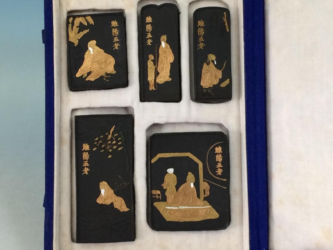 志那墨☆五老図古墨☆中国仙人☆5本セット - メルカリ