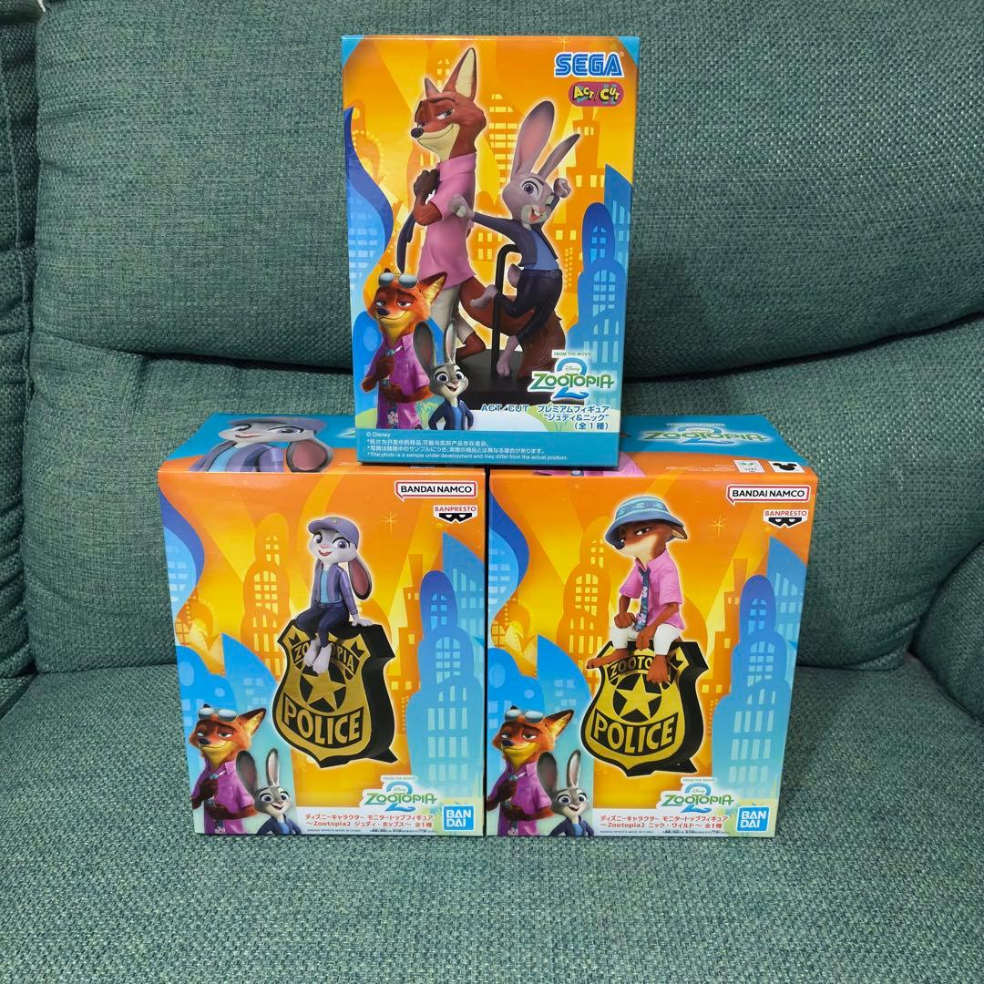 ディズニーキャラクター モニタートップフィギュア　ズートピア2 ジュディ&ニック ズートピア2 モニタートップフィギュア ジュディ＆ニック セット