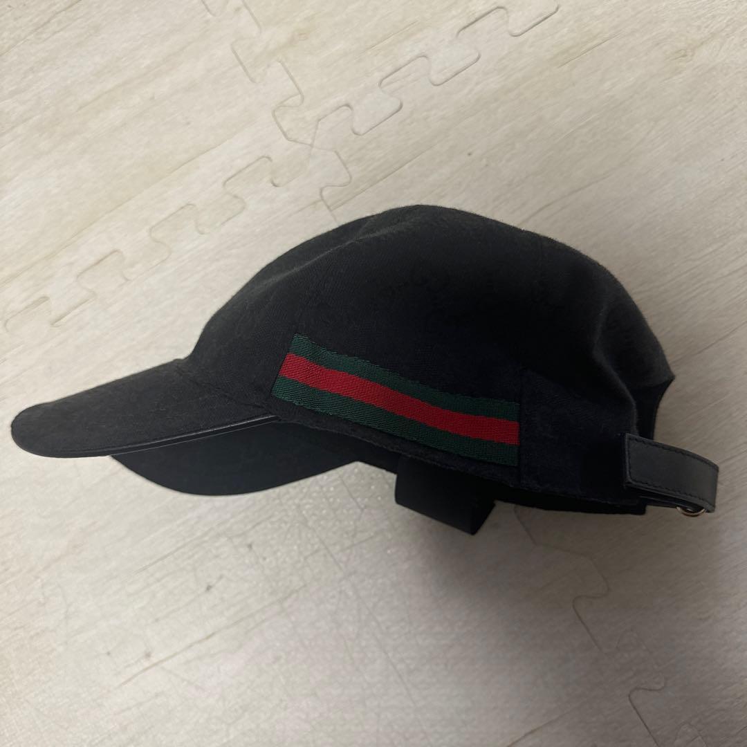 GUCCI ブラック ストライプキャップの通販はau PAY マーケット - 輸入