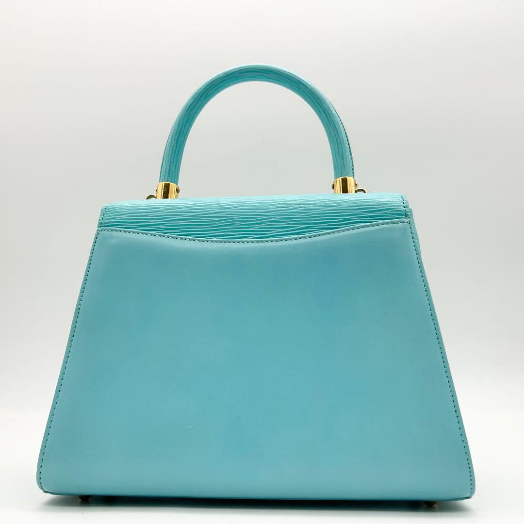 美品&入手困難 ハナエモリ ショルダーバッグ 2way レザー ブルー