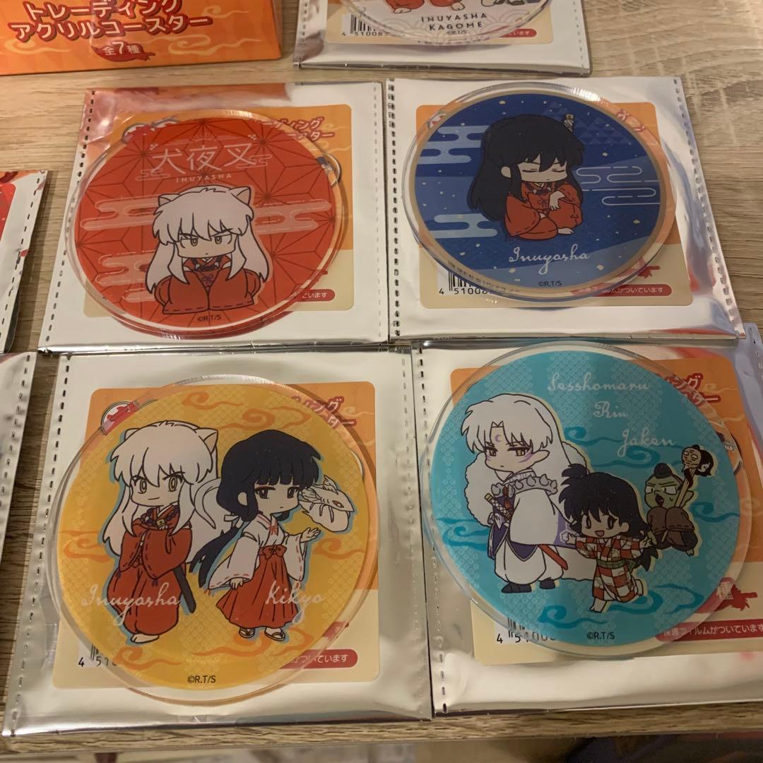 犬夜叉 殺生丸 かごめ 桔梗 アクリルコースター 缶バッジ キーホルダー