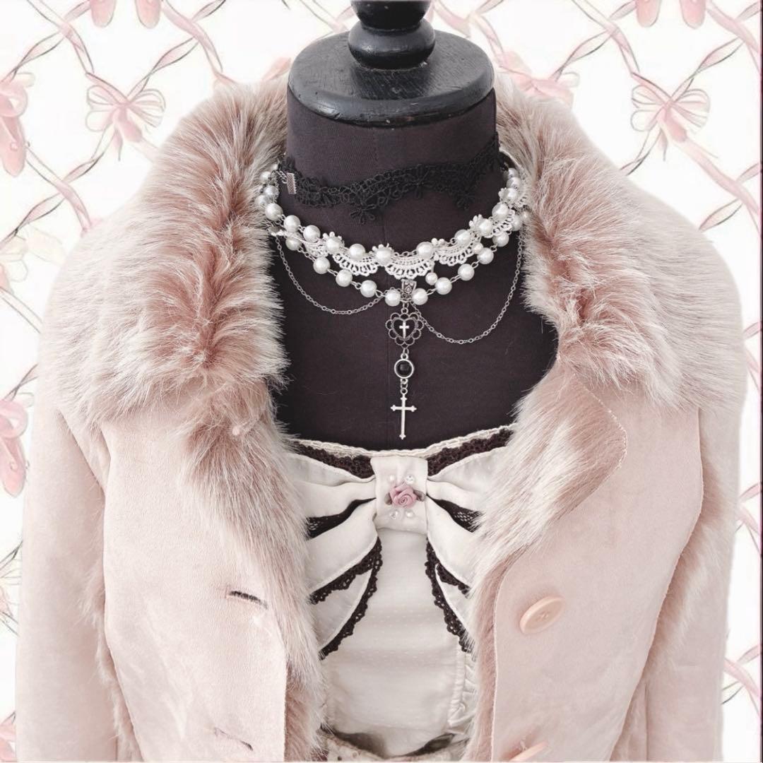 希少✨️LIZLISA系 ムートンコート ファー 姫ギャル 平成 y2k ピンク