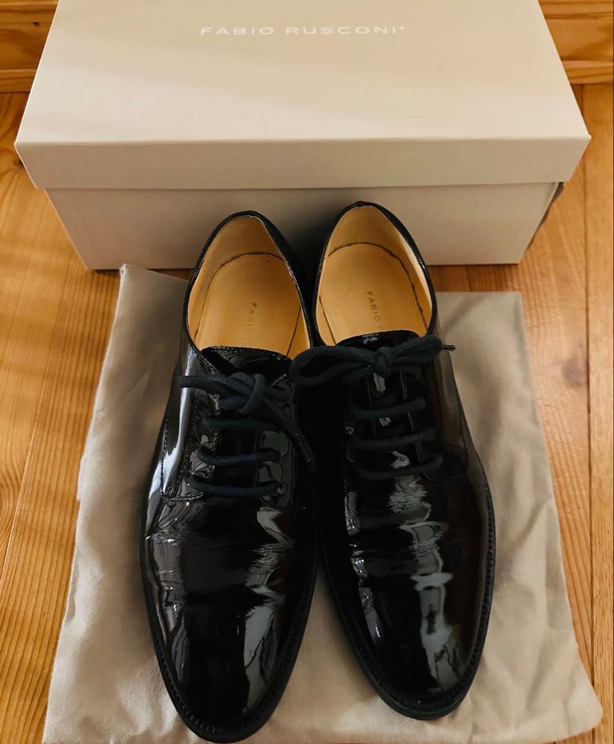 FABIO RUSCONI オックスフォード エナメル レースアップシューズ レディースレースアップ オックスフォードシューズ fabio rusconi」の