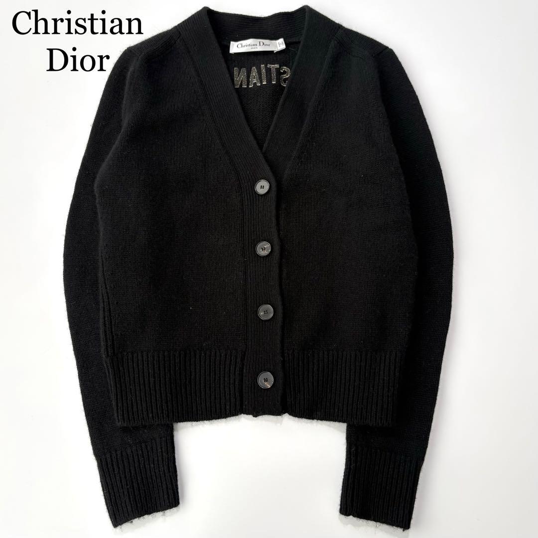 Christian Dior カーディガン バックロゴ 刺繍 ブラック XS - メルカリ
