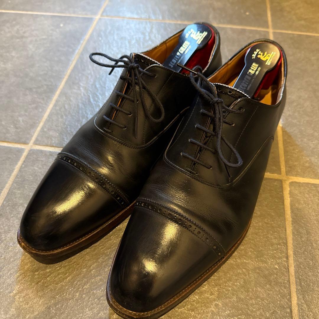 スコッチグレイン ブローデンII 248 サイズ26.5cm ブラック スコッチグレイン（SCOTCH GRAIN） ブローデンII 248 レザー キャップ