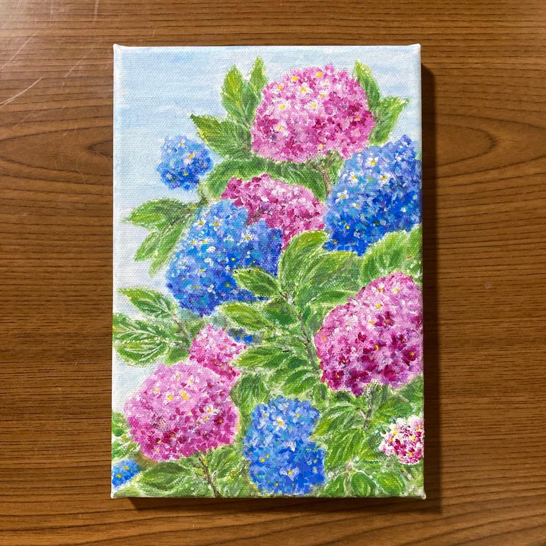 絵画 アクリル画 原画 『紫陽花』 - メルカリ