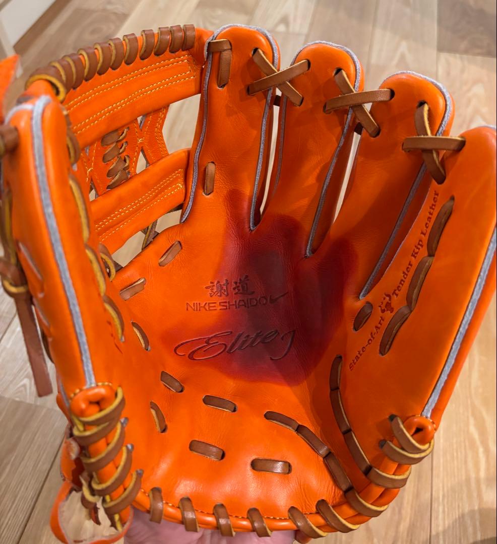 ナイキ 謝道 Nike SHADO 硬式グローブ オレンジ エリートJ 内野手