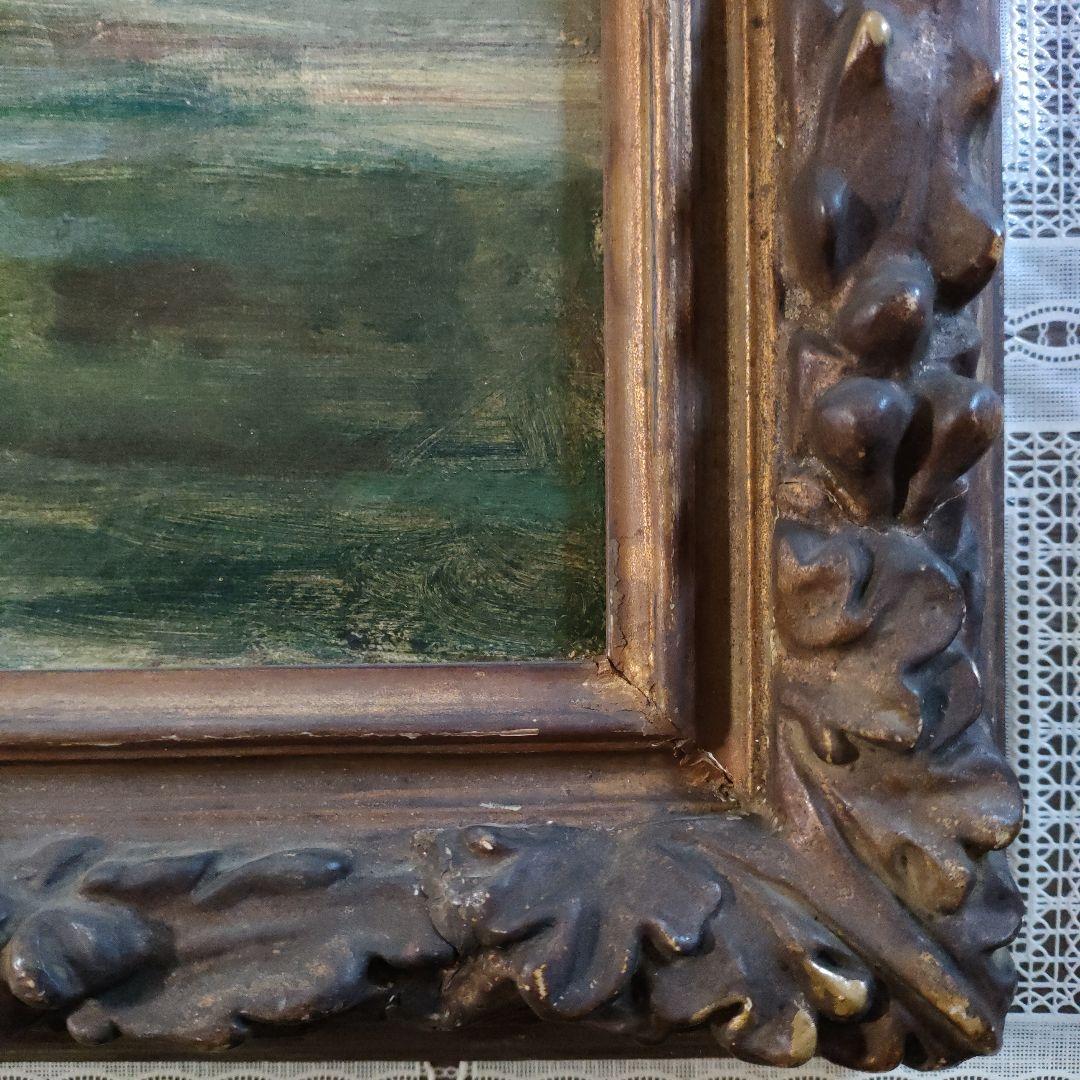 油彩画巨匠 大久保作次郎 F12号秀作『フランスボーヴェ郊外』1926年制作