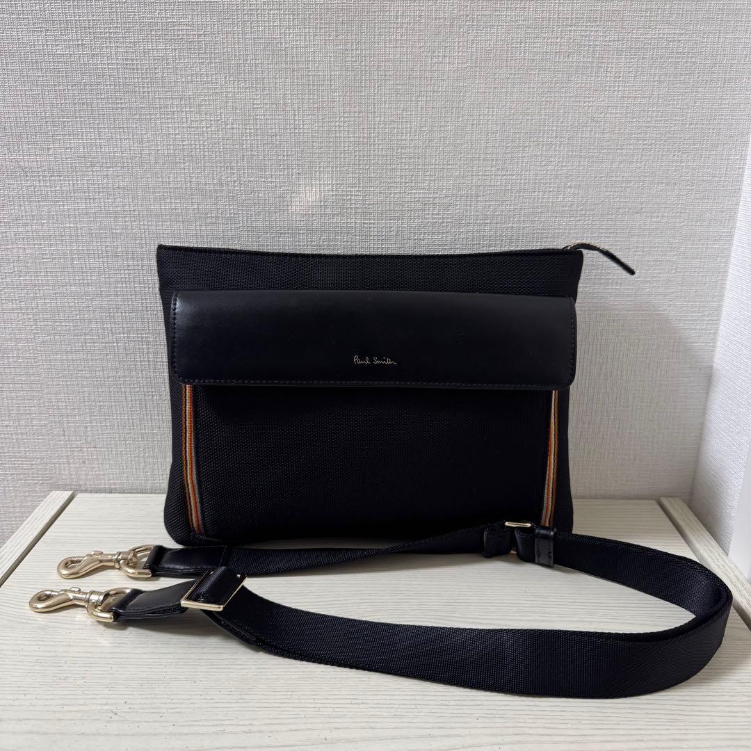 新品同様】ポールスミス ショルダーバッグ ブラック 黒 マルチ