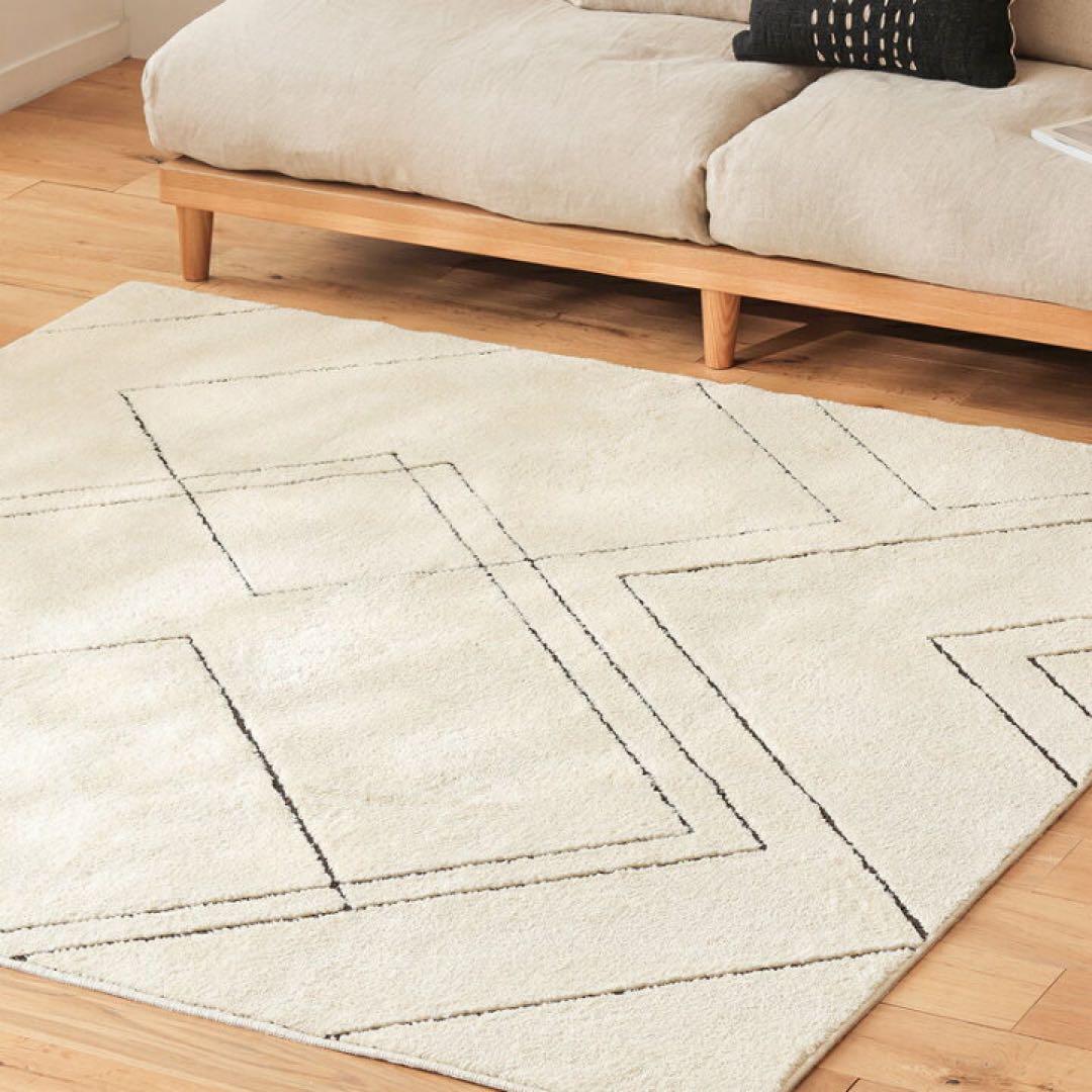 洗える 抗菌ラグマット Clumore 130×190 長方形 洗える 抗菌ラグマット Clumore 130×190 長方形 スクエア ドット