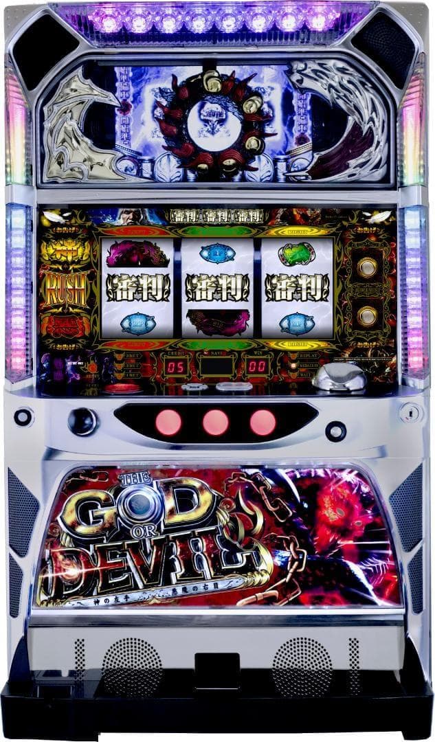 パチスロ実機★ハイライツ・エンタテインメント★神の左手悪魔の右目★不要機付