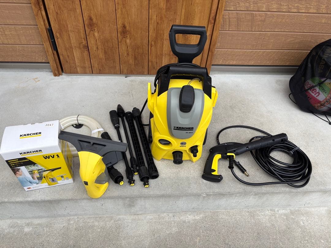高圧洗浄機ケルヒャーK3 と　バキュームクリーナー レンタル] ケルヒャー K3サイレント 家庭用高圧洗浄機 ベランダ
