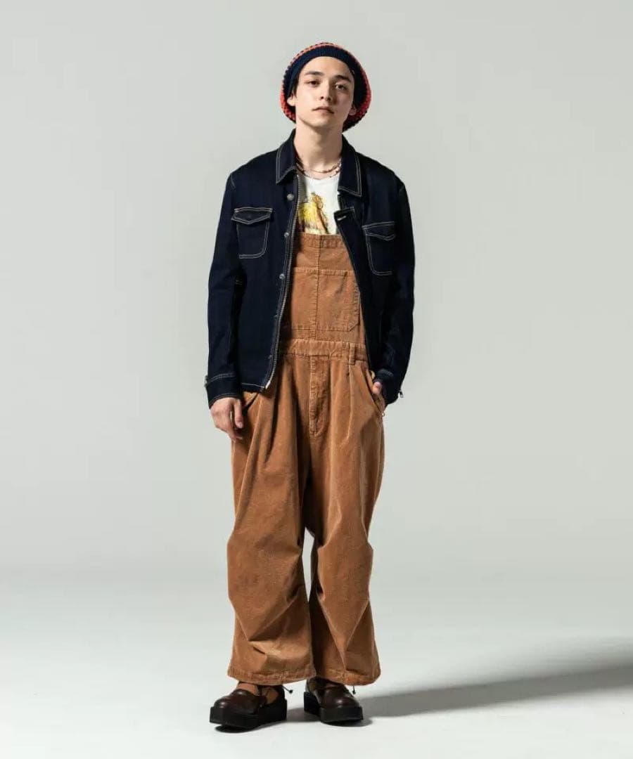 glamb】コーデュロイビッグオーバーオール - メルカリ