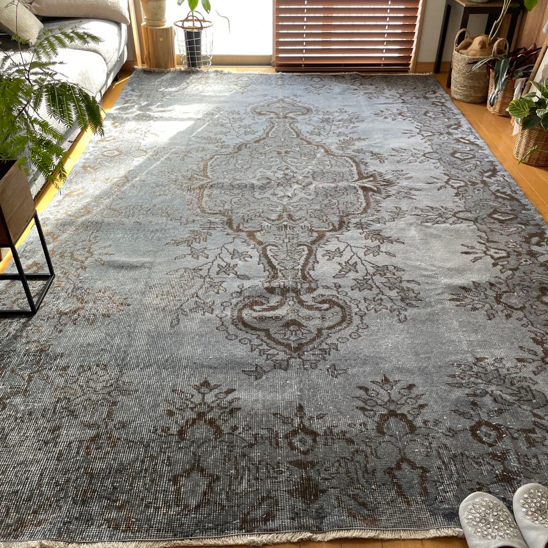 最高 の家具・インテリア - 超大判 178×288ブルーグレー オーバーダイ