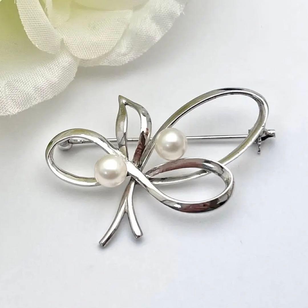 ☆美品☆ミキモト パール ブローチ シルバー 皇室御用達ブランド