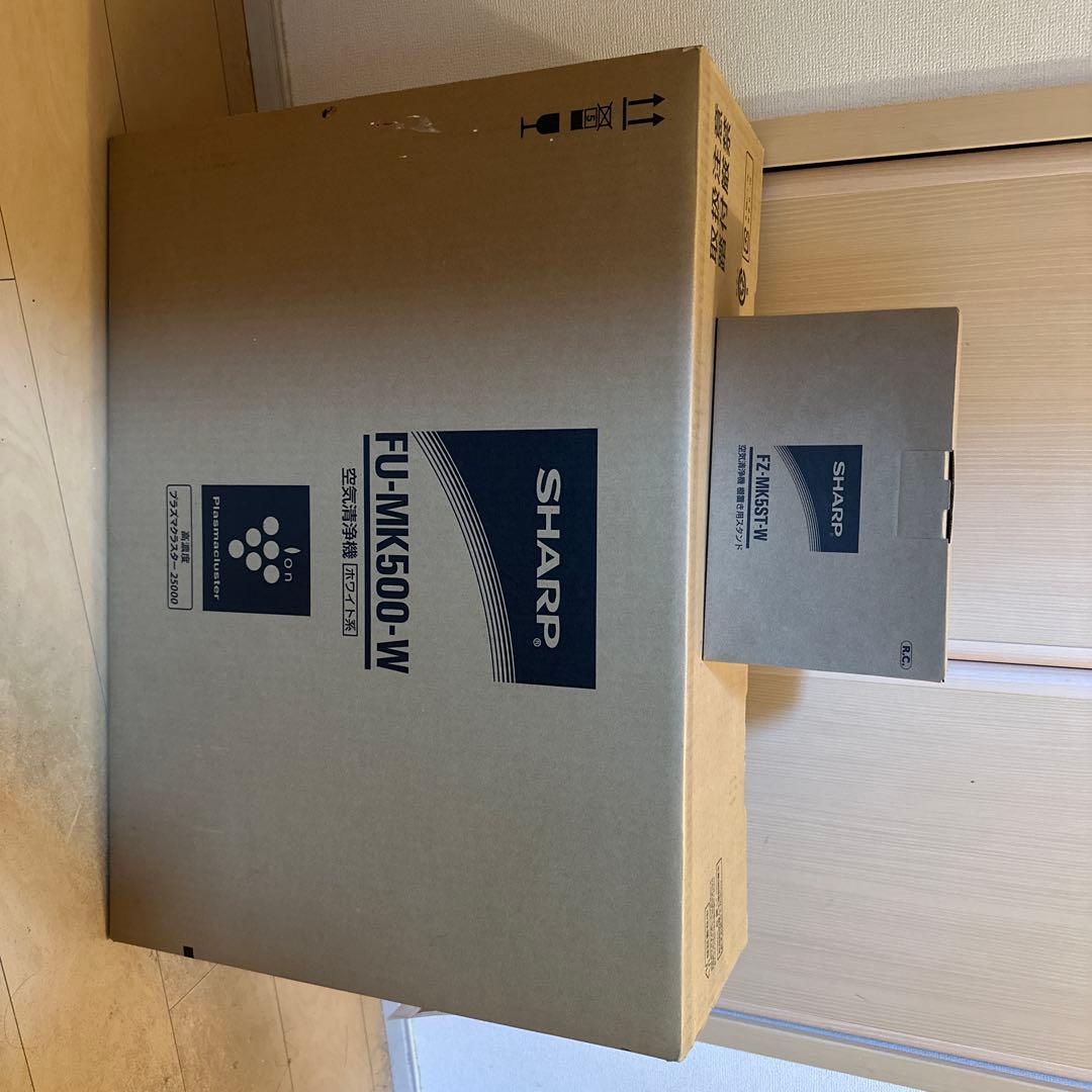 空気清浄機　FU-MK500-W スタンド付 SHARP（シャープ） プラズマクラスター 空気清浄機 FU-MK500-W 壁掛け