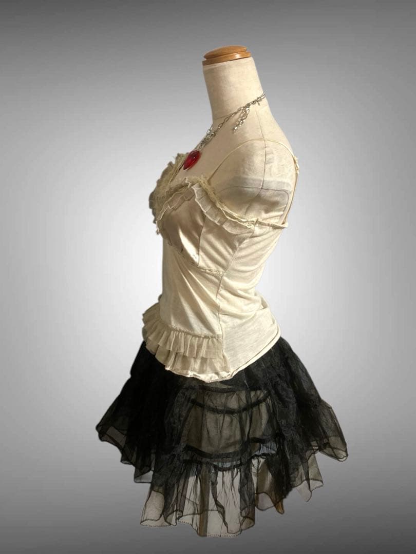 レア白ふりふり姫ギャルy2kフェアリーグランジロック古着屋ゴシック