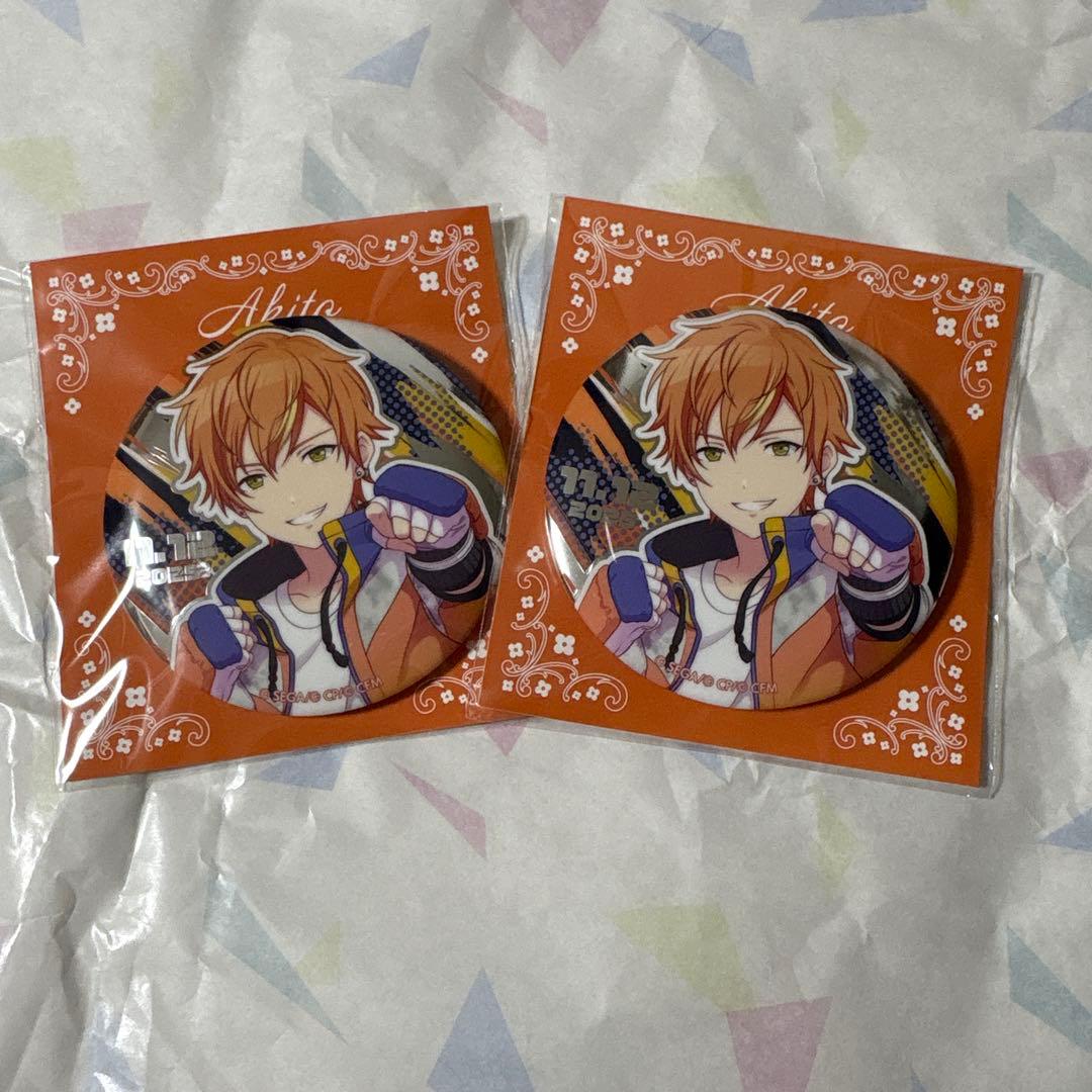 プロセカ 東雲 彰人 はぴこれ バースデーギフト 箔押し缶バッジ E