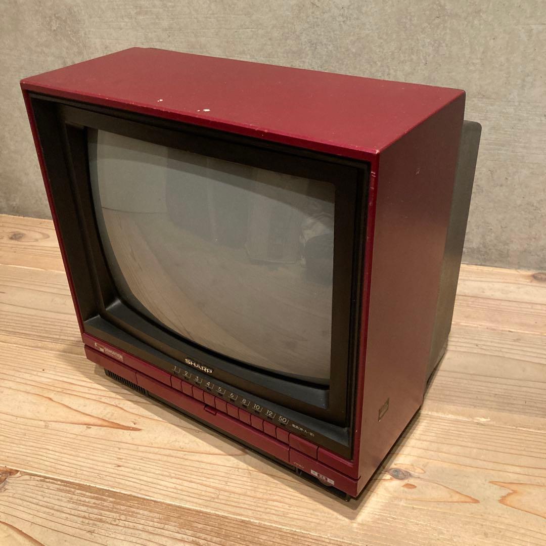 昭和レトロ 赤テレビ 4台 ビクター シャープ ナショナル ソニー