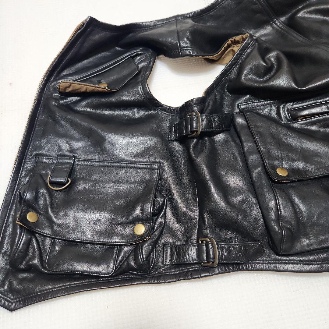 当時物 HAROLD'S GEAR レザーベスト V-1B22 ハロルズギア - メルカリ