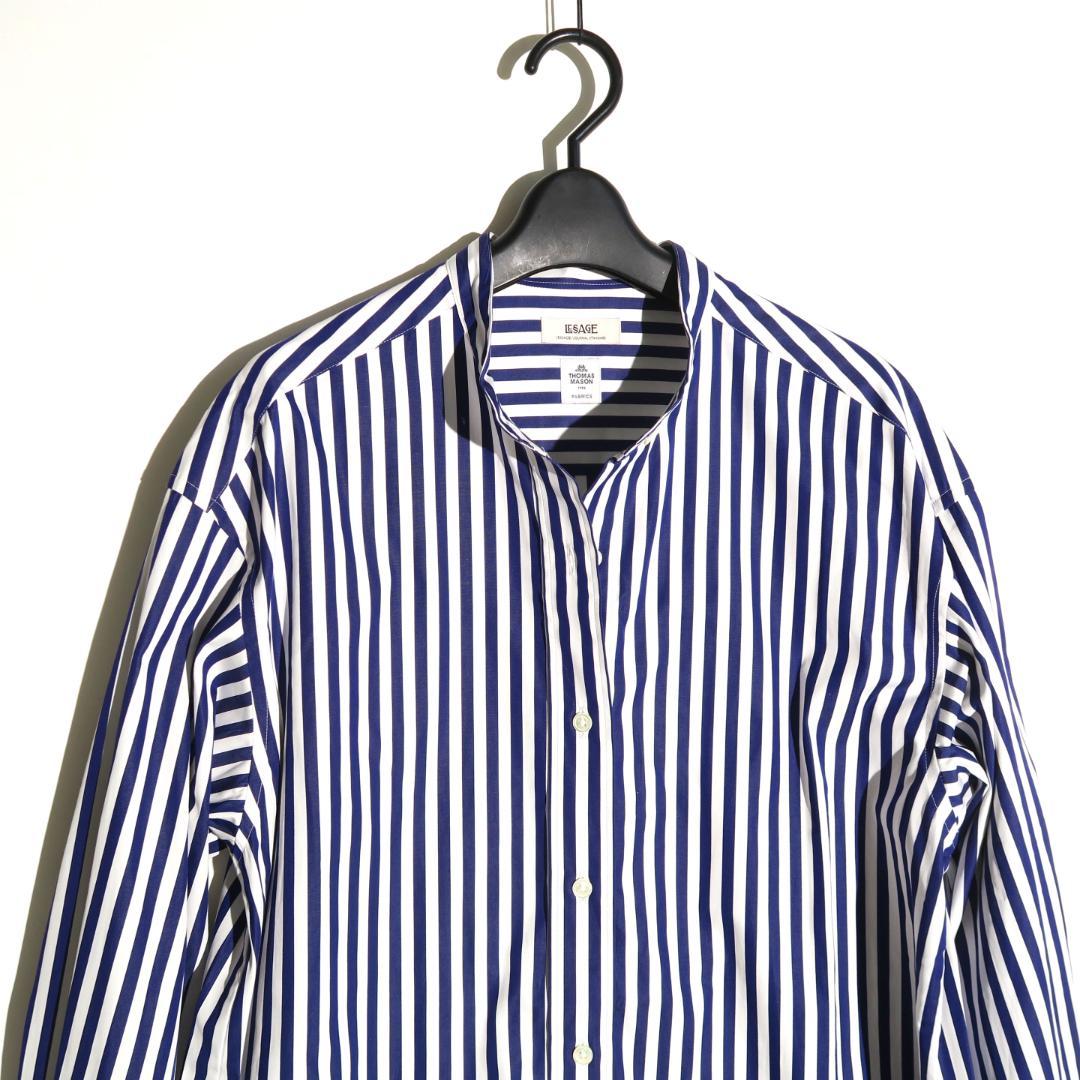 24AW L'ESSAGE THOMAS MASON スタンドカラーシャツ - メルカリ