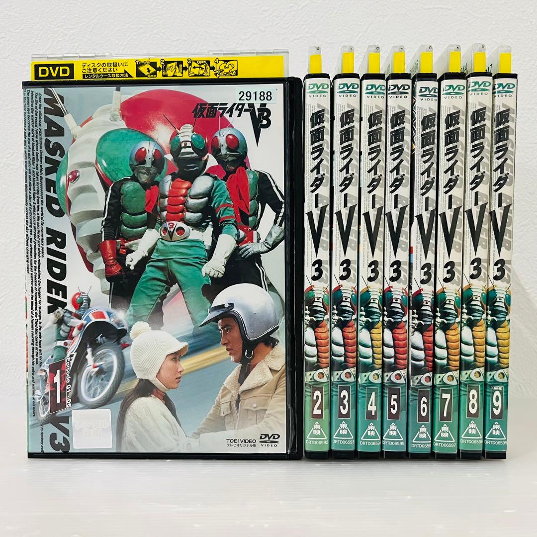 仮面ライダー V3 全9巻セット レンタル使用済DVD - メルカリ