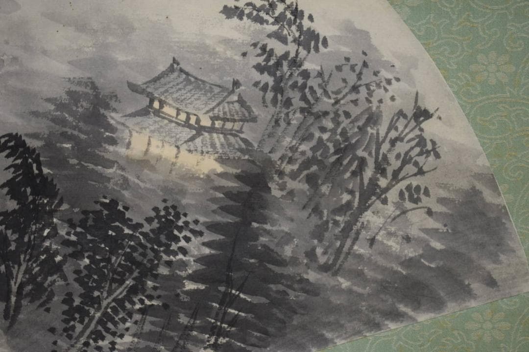 真作/水田硯山/夏山雨斎図/桐共箱付/布袋屋掛軸HG-767 - メルカリ