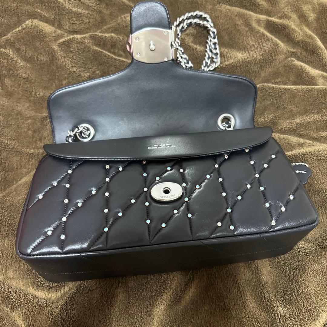 正規品 COACH タビー ショルダーバッグ 26 キルティング クリスタル