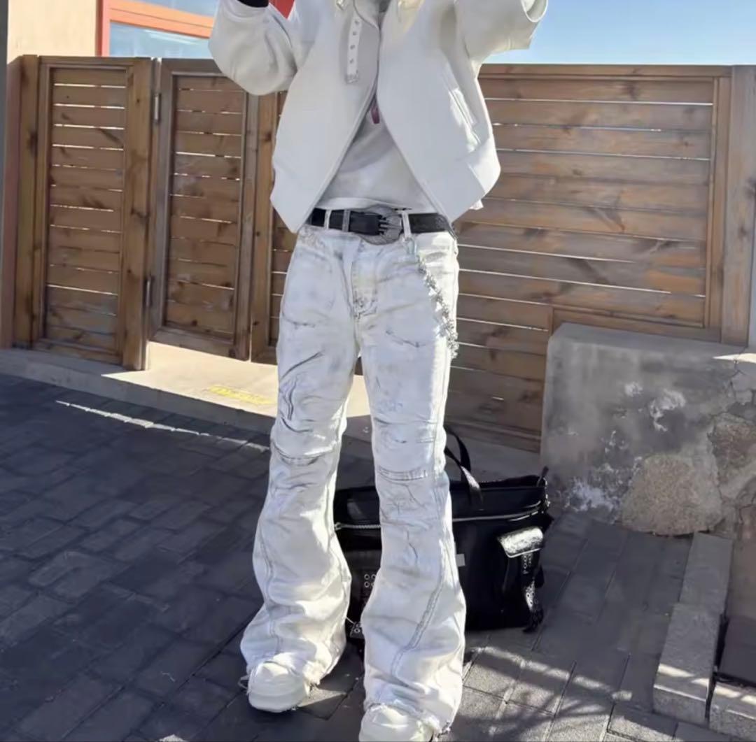 00s Archive Flare Denim opium swag ホワイト - メルカリ