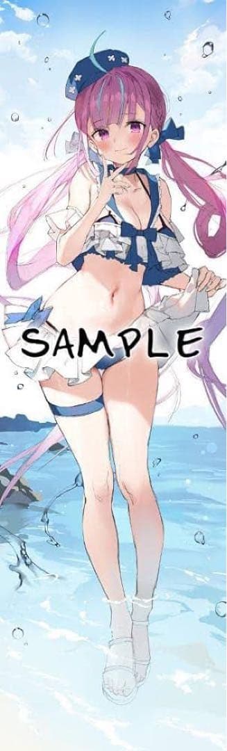 湊あくあ 等身大タペストリー 水着ver がおう まかろん大帝 ホロライブ