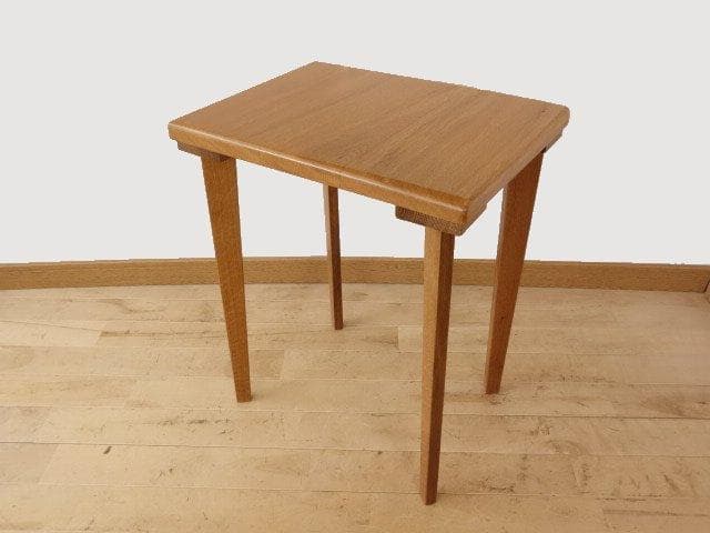 北海道手作り家具　ナラ材　 ミニテーブル 花台ミニデスク　高さ６０ｃｍ 00a47195-img01.jpg