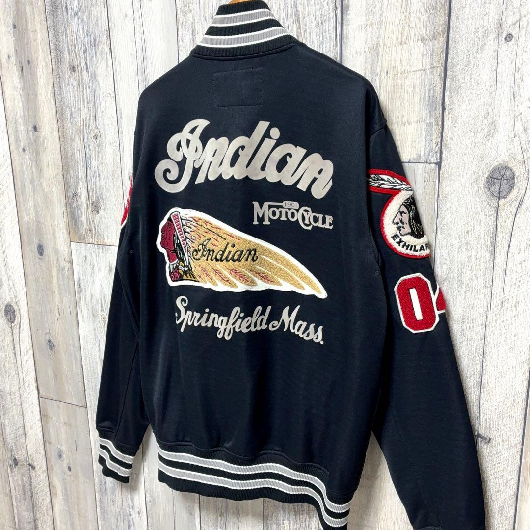 インディアンモーターサイクル スタジャン風ジャケット サガラ刺繍
