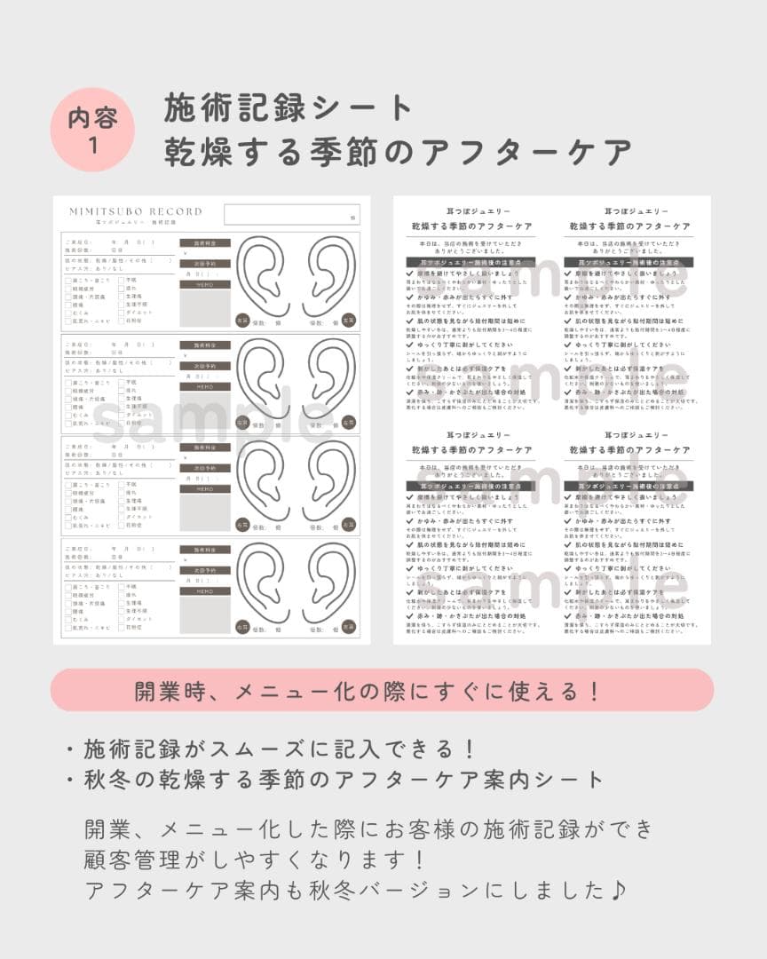 耳ツボジュエリー | 開業・メニュー化応援パック vol.2 | 耳ツボマップ