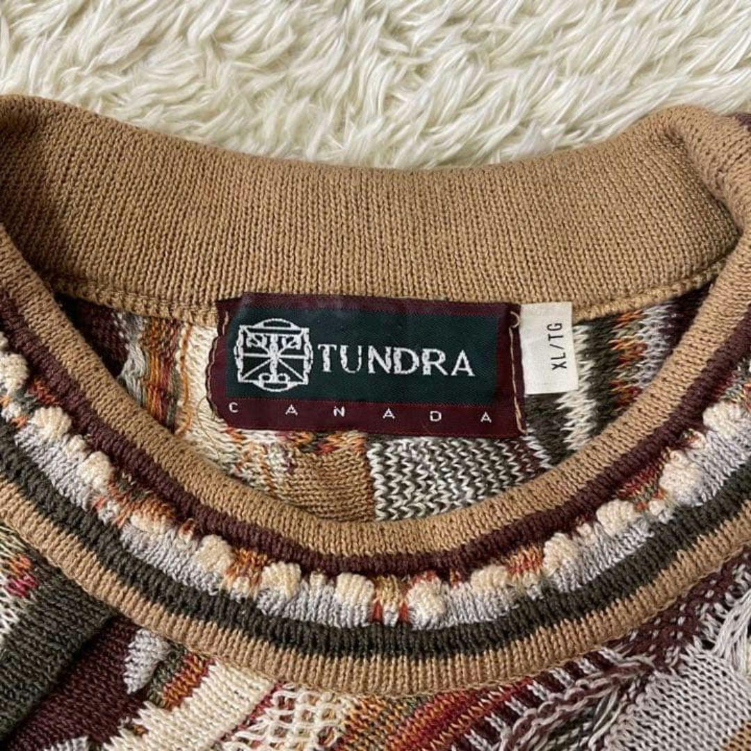 希少カラー 90s TUNDRA XL 立体3Dニット COOGI風 古着 - メルカリ