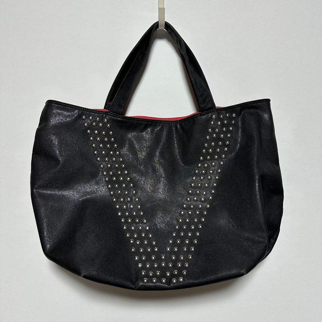 y2k archive ショルダーバッグ トートバッグ A4 PC スタッズ 黒 - メルカリ