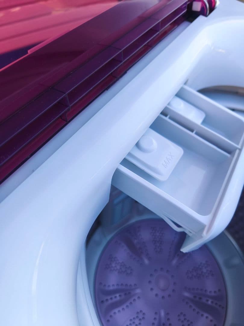 関東限 条件で無料配 ピンク洗濯機 23年 ピンク 洗濯機 分解清掃済