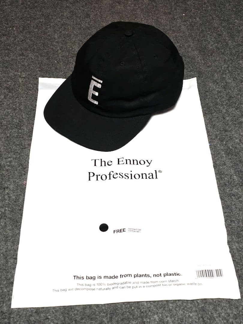 ENNOY COTTON Ē CAP BLACK キャップ エンノイ　新品未使用 ennoy COTTON CAP Black エンノイ コットンキャップ ブラック 黒 帽子