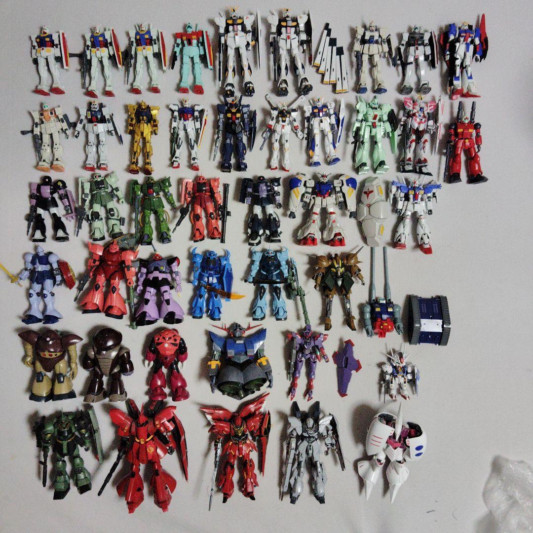 ジャンクHG EG MG SD ガンプラ 完成品 53体セット+ 複数パーツ