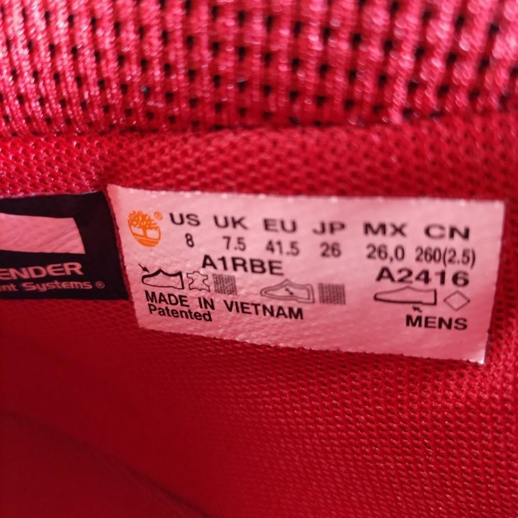ティンバーランド TIMB A1RBE ワールドハイカー RED 26.0cm