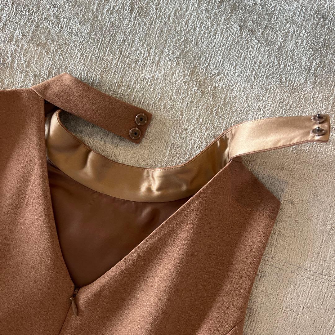 美品FOXEYクリーニング済 クリスタルラッフルドレス ノースリーブ