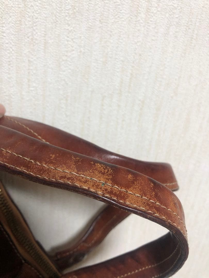 Giorgio Brato ブラウンレザーボストンバッグ