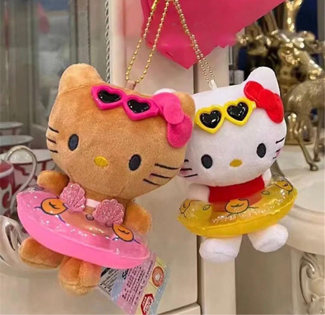 日焼けキティ ガングロキティ ハワイ ストラップ キーホルダー キティ