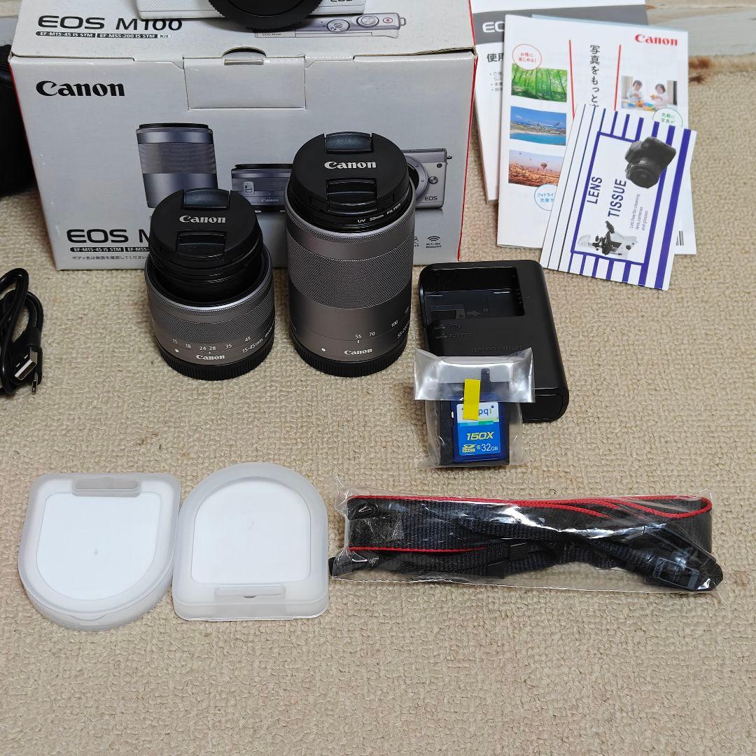 《264》Canon ミラーレス一眼 EOS M100 ダブルズームキット 美品