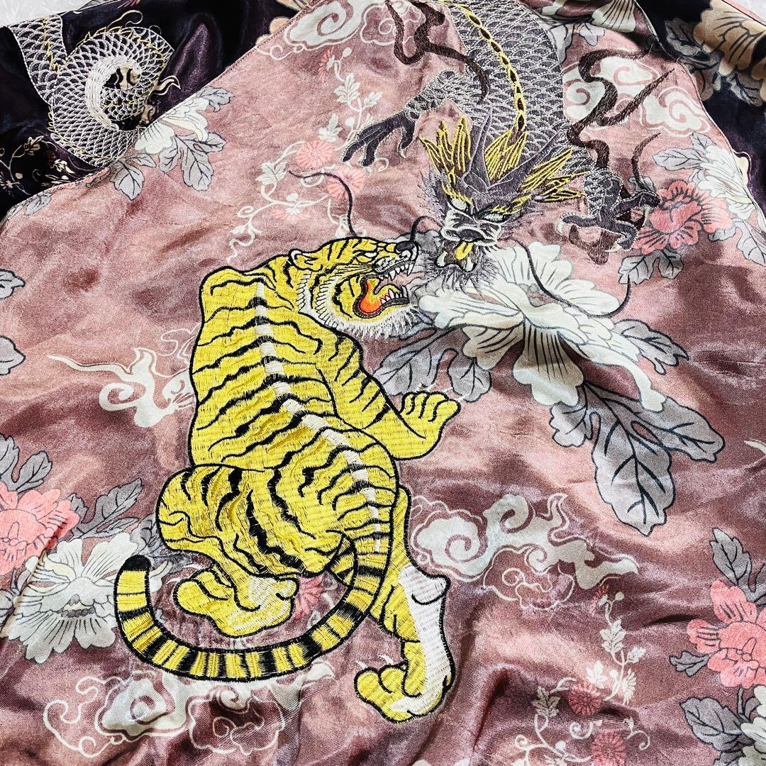 ZARA WOMAN スカジャン リバーシブル 刺繍 龍 虎 M