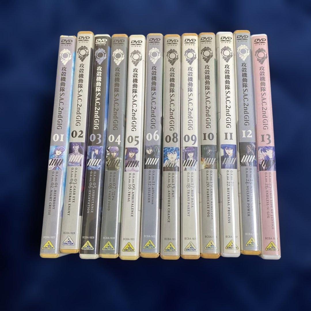 攻殻機動隊 1.2 劇場版 DVD 26巻セット（S.A.C.2nd 7巻欠品）