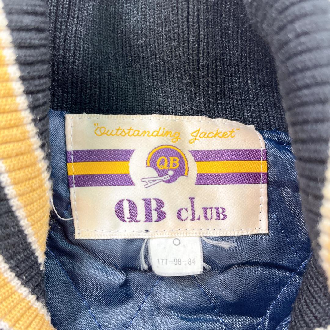 QB club カンザス大学 スタジャン ウール 本革 サイズO XL 黒
