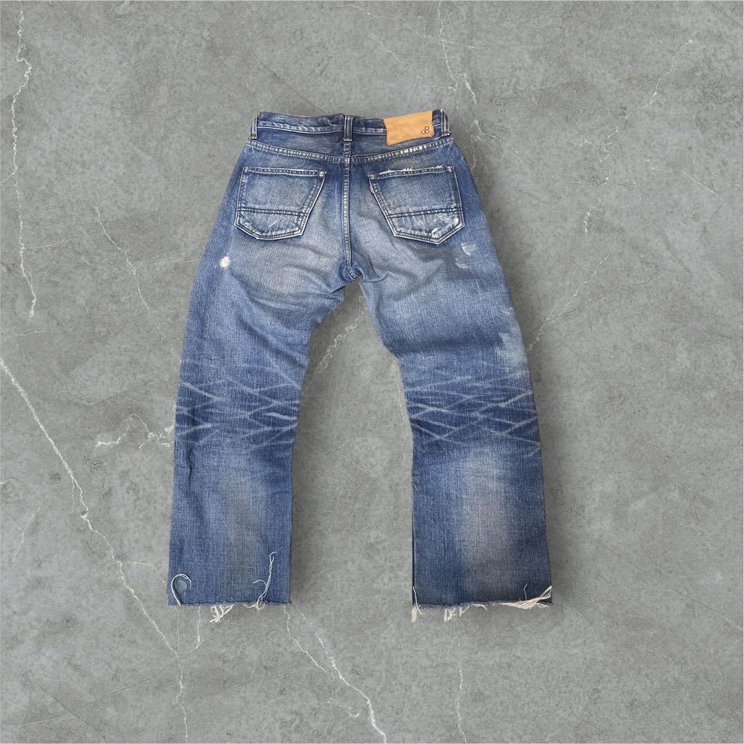 archive grunge straight denim fade Y2K - メルカリ