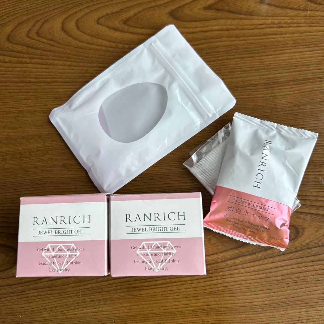 薬用ランリッチ美白オールインワン宝石ジェル 2個＆卵白石鹸付き 値下げ不可 Amazon.co.jp: 健康家族 薬用美白オールインワンジェル RANRICH 宝石